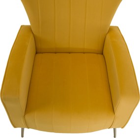 Relaxfotel, sárga Velvet szövet, BARET