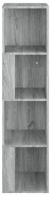 szürke sonoma színű szerelt fa sarokszekrény 33 x 33 x 132 cm