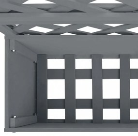 szürke WPC rácsos ültetőláda 65 x 33 x 135 cm