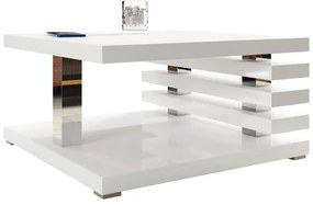 Kávésasztal KYOTO 31x60 cm fényes fehér