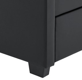 Deuba Kárpitozott ágy Lyon 140 x 200 cm - fekete