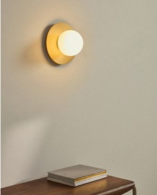 Fehér-aranyszínű fali lámpa ø 25 cm Brisia – Kave Home