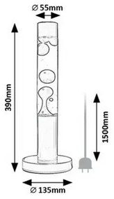 Rabalux 76027 Lavastic dekoratív lávás asztali LED lámpa, fekete