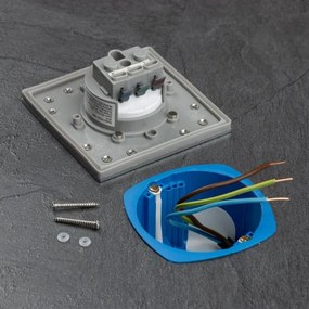 Brilagi - Kültéri beépített padló aljzat IP55 matt króm négyzet