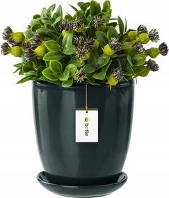 Kerámia kaspó ø16cm grafit talppal