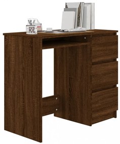 barna tölgy színű szerelt fa íróasztal 90 x 45 x 76 cm