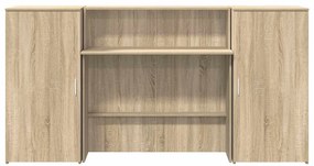 recepciós pult sonoma tölgy 200x50x103,5 cm szerelt fa