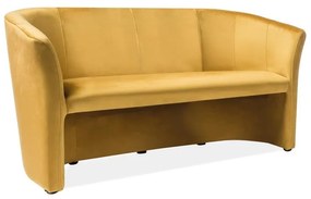 Cuba Velvet kanapé, háromüléses, sárga