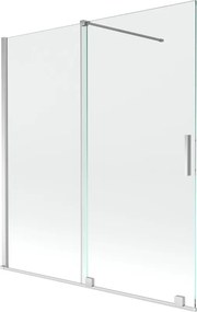 Mexen Velar kétpaneles, 150 x 150 cm-es, átlátszó, króm kádparaván - 896-150-000-01-01
