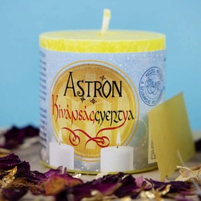 Astron Kívánsággyertya- Henger 5,5 cm, Sárga