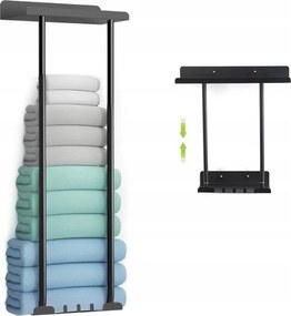 Szénacél törölközőtartó, fúrás nélkül.