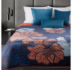 Emma bársony ágytakaró Gránátkék 220x240 cm