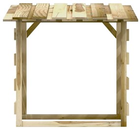 Impregnált fenyőfa pergola tetővel 100 x 90 x 100 cm