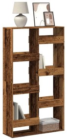 antik fa színű szerelt fa könyvespolc 100 x 33 x 175 cm