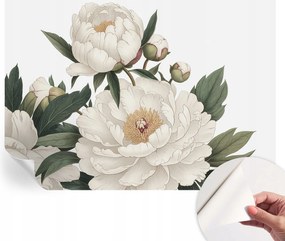 Fotótapéta Fali tapéta Hálószobába és Nappaliba Fehér peonie 208x146 cm