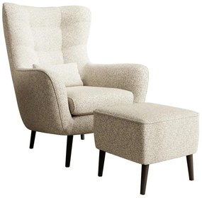 Fotel lábtartóval Veneza VZ2  (krém + fekete). 1099390