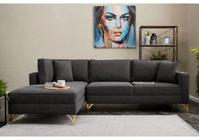 Sarokkanapé Berlin Balos - Antracit, Arany