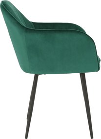 Dizájnos fotel, smaragd Velvet anyag, ZIRKON