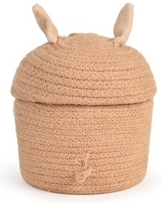 Világos rózsaszín textil játéktároló kosár ø 17x15 cm Mini Peggy the Pig – Lorena Canals