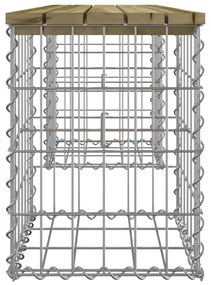 impregnált fenyőfa gabion kerti pad 103 x 31 x 42 cm