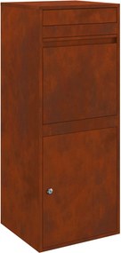 vidaXL Csomagzáró doboz Rozsdás 41 x 38 x 103 cm Időjárásálló acél