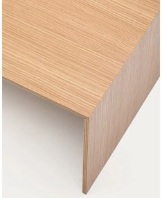 Világos natúr színű dohányzóasztal tölgyfa dekorral 70x140 cm Litto – Kave Home