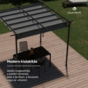 Blumfeldt Pantheon Robust Pergola, 3x3 m időjárásálló porszórt acél