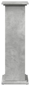betonszürke szerelt fa bemutatóállvány tárolóval 31x30x90 cm