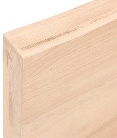 kezeletlen tömör tölgyfa fali polc 100x30x(2-6) cm