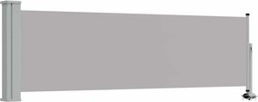 vidaXL szürke kihúzható oldalsó terasz napellenző 80 x 300 cm
