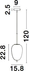 Függeszték Fehér LATO NOVA LUCE 9624076