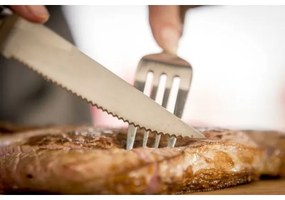 Tefal - 4 darabos rozsdamentes acél steakkés készlet ICE FORCE 11 cm, króm/fekete