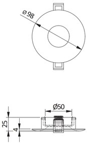 Lámpa Mennyezeti lámpatest ALESSIO, IP54, kör, fekete