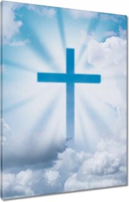 Vászonkép 60x80 Kereszt Jézus Mennyország