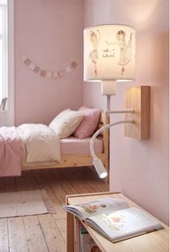 BRILAGI - LED Flex. lámpa BOBO WOOD 1xE27/25W/230V + LED/3W tölgy/fehér/rózsaszín/csomag