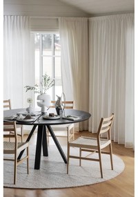 Kerek étkezőasztal tölgyfa asztallappal 150x150 cm Carradale - Rowico