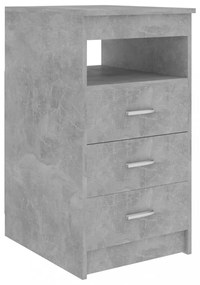 betonszürke szerelt fa íróasztal 140 x 50 x 76 cm