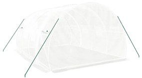 fehér acélvázas melegház 12 m² 4 x 3 x 2 m