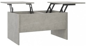 betonszürke szerelt fa dohányzóasztal 80 x 50 x 42,5 cm