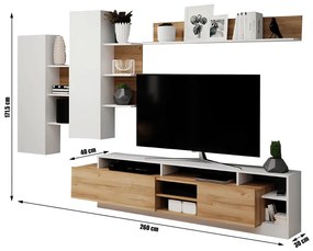 Nappali sor, tölgy grandson/fehér, ALICANTE