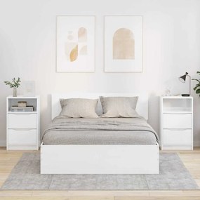 Éjjeliszekrények 2 pcs Magas Fényű Fehér 40 x 30 x 467 cm