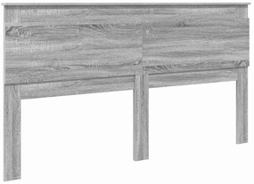 Fejtámla fejtámlával Szürke Sonoma 200 cm Faanyag