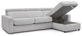 Világosszürke kinyitható sarokkanapé (variálható) Monaco – Bobochic Paris