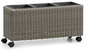 BREDA rattan gurulós virágláda