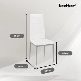 Mabel 6+1 étkező garnitúra fehér-szürke