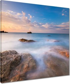 Vászonkép 50x50 Naplemente Tenger Égbolt