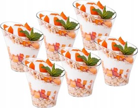 Desszert Poharak Snackek Üveg Utánzat Fagylalt Zselé 180ML 6DB