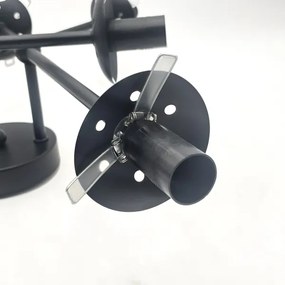 Brilagi - Ráépített csillár MALIVA 6xE14/15W/230V fekete/füstszínű