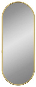 aranyszínű ovális falitükör 50x20 cm