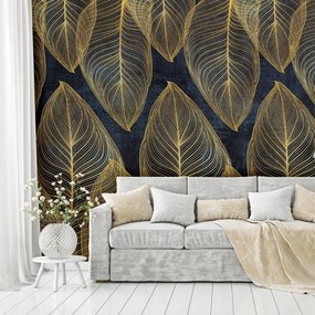 Fotótapéta - Arany levelek (152,5x104 cm)